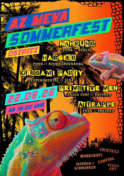 Flyer für das Sommerfest am 22.08.26 im AT Meva in Ostritz.